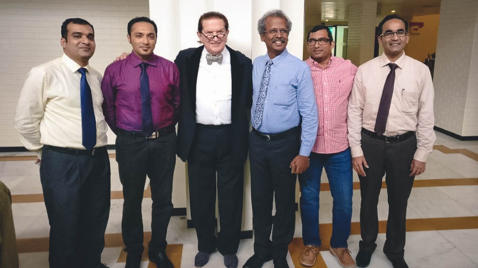 From left to right re. Dr. P.C. Mathew Kerala, Dr. Dr. Vikram Shetty, Mangalore,  Prof, Prof. Dr. R. Manikandhan, Chennai, Dr. Gosla Reddy, Hyderabad and Dr. Parit Ladani from Mumbai.